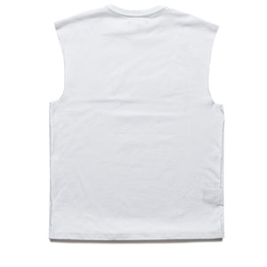 Purple Brand Beaded Wordmark Tank Top - White