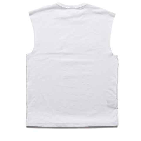 Purple Brand Beaded Wordmark Tank Top - White