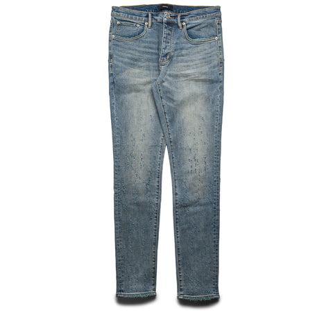Purple Brand Low Rise Skinny Leg Color Weft Buckshot Jean - Mid Indigo