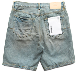 Purple Brand Dirty Vintage Denim Shorts - Light Indigo