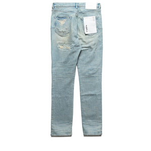 Purple Brand Mid Rise Slim Straight Leg Heavy Destroy Jean - Super Light Indigo