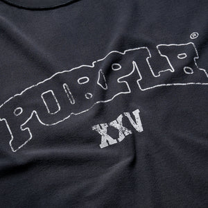 Purple Brand Arched Wordmark Tee - Black