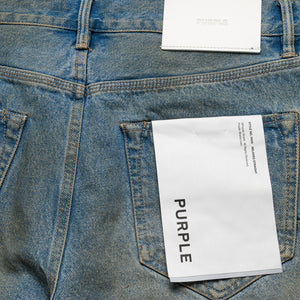 Purple Brand High Summer Destroy Denim Shorts - Mid Indigo