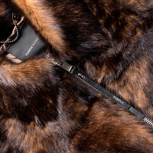 Purple Brand Shearling Zip Up Jacket - Brown