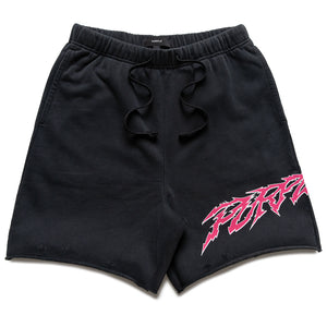 Purple Brand Slasher Shorts - Black