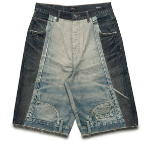 Purple Brand Upside Down Shorts - Light Indigo/Mid Indigo
