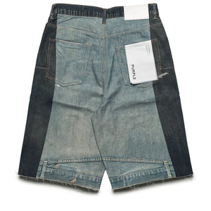 Purple Brand Upside Down Shorts - Light Indigo/Mid Indigo