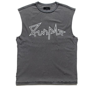 Purple Brand Voltage Script Tank Top - Grey