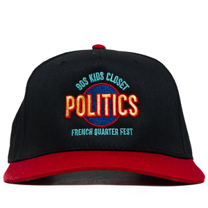 Politics x 90's Kid's Closet Fest Snapback - Black/Red