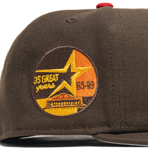 New Era x Politics Houston Astros 59FIFTY Fitted - Walnut/Scarlet