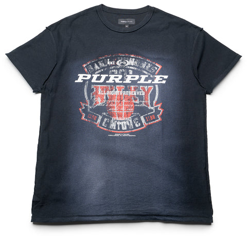 Purple Brand Textured Inside Out Tee - Black