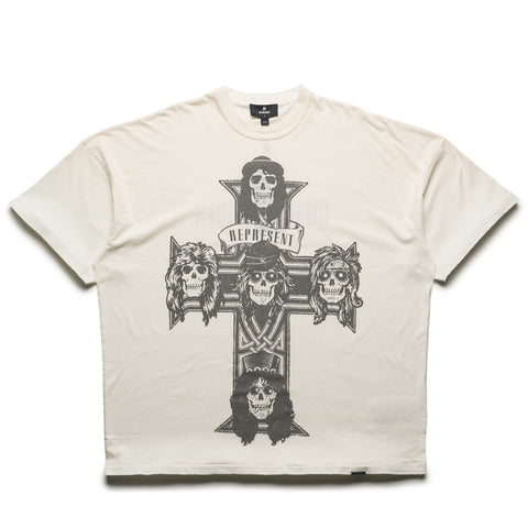 Guns N' Roses x Represent Cross Tee - Washed Ecru