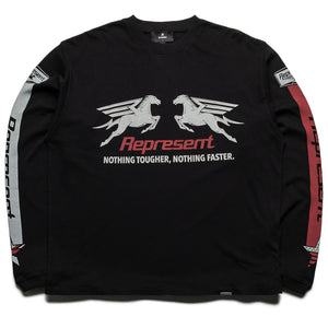 Represent Mesh Pegasus L/S Tee - Jet Black