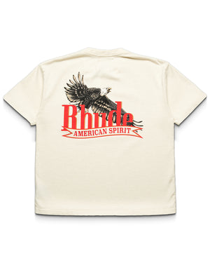 Rhude American Spirit Pocket Tee - Vintage White/Red