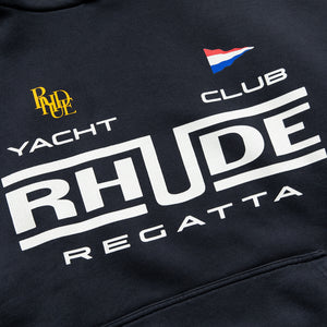 Rhude Regatta Club Hoodie - Vintage Black/Whtie