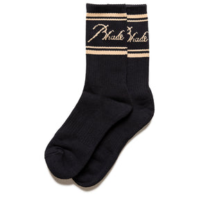 Rhude Script Logo Sock - Black/Gold