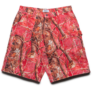 Ryoko Rain Tree Camo Double Knee Oversized Shorts - Pink Camo