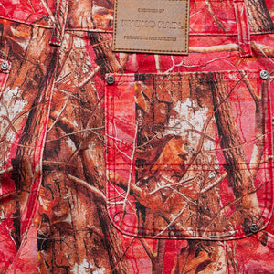 Ryoko Rain Tree Camo Double Knee Oversized Shorts - Pink Camo