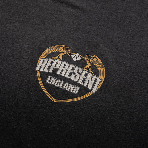 Represent Angel Border Tee - Stained Black