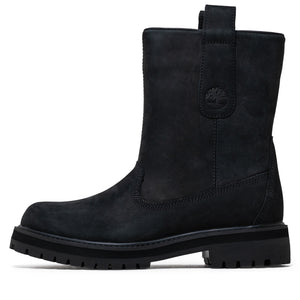 Timberland Heritage Pull On Boot - Black Nubuck/Black