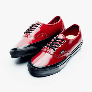 Vans OTW Authentic 44 Siped Vibram - Gloss Leather Brogue Bordeaux/Black
