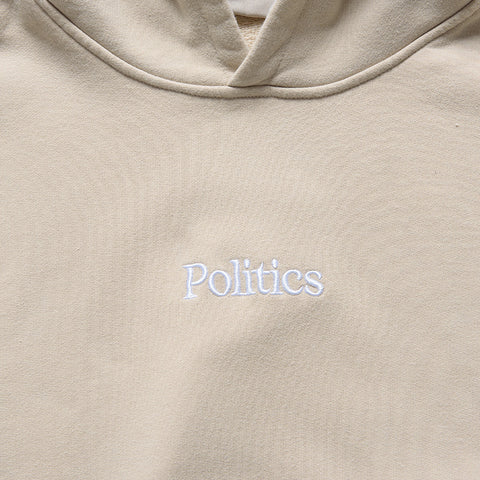 Politics Vintage Wash Hoodie - Tan