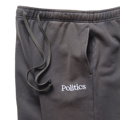 Politics Vintage Wash Sweatpants - Black