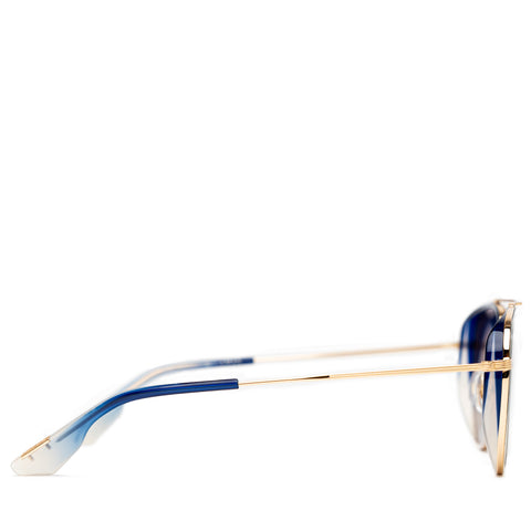 Krewe Coleman Sunglasses - Matte Indigo Fade/Gravity 18K