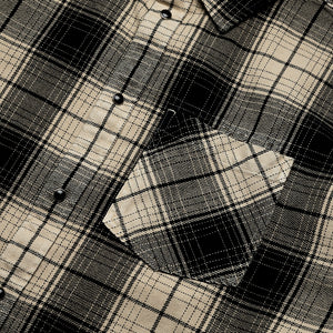 Purple Brand Wordmark Plaid Western Shirt - Brown