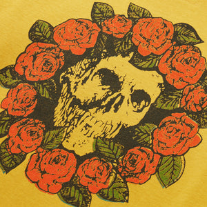 One Of These Days Wreath Of Roses Tee - Mustard