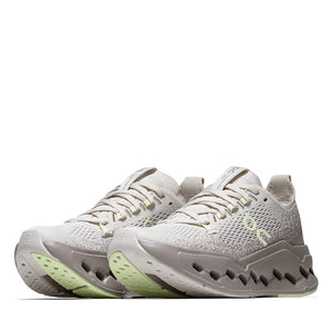 Women's On Cloudsurfer Max - Pelican/Limelight