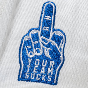 Your Team Sucks W Cup USA Snapback - Off White/Blue