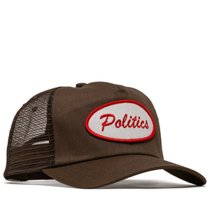 Politics Oval Trucker Hat - Brown