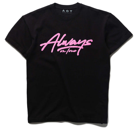 Always On Tour Script Logo Tee - Black